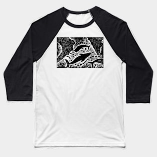 Whale Map Baseball T-Shirt